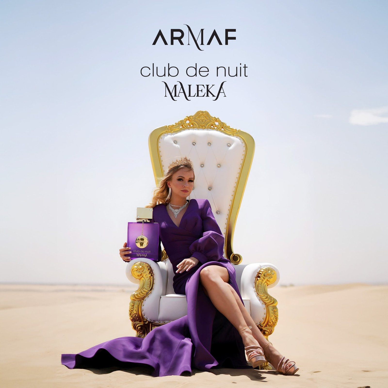 Frasco elegante do perfume árabe feminino Armaf Club de Nuit Maleka 105ml