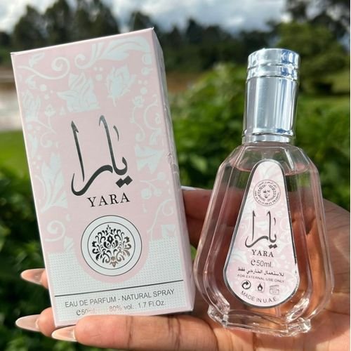 Frasco rosa do perfume árabe feminino Ard Al Zaafaran Yara 100ml