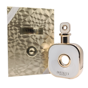 Frasco dourado e luxuoso do perfume árabe feminino Armaf Infinity Gold 105ml