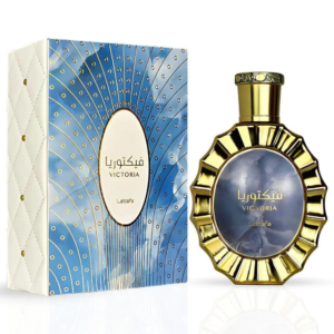 Frasco azul luxuoso do perfume árabe Lattafa Victoria 100ml