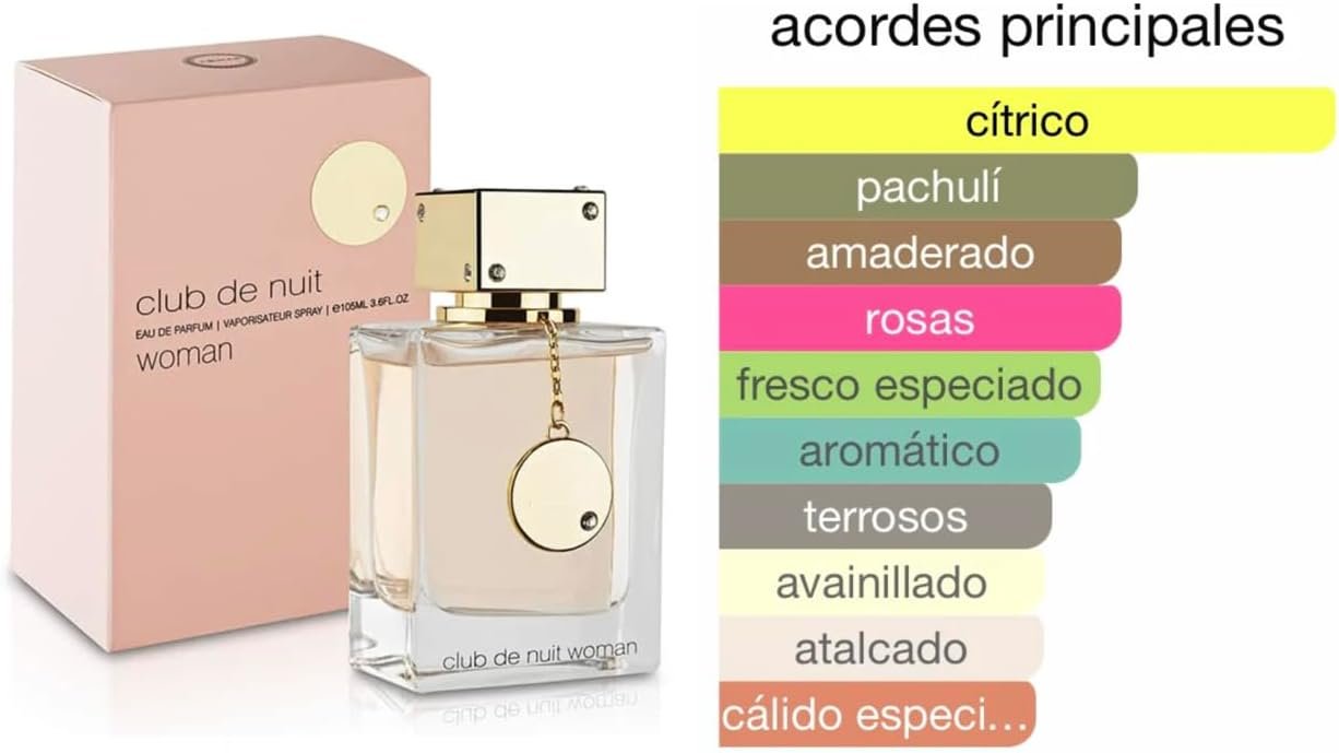 Frasco de vidro pesado e luxuoso do perfume árabe feminino Armaf Club de Nuit Woman 105ml