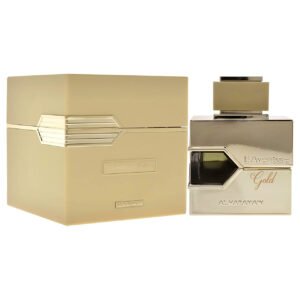 Frasco dourado do perfume árabe feminino Al Haramain L'Aventure Gold 100ml