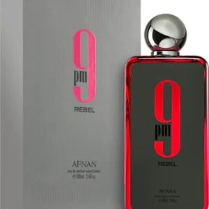 Frasco do perfume árabe Afnan 9 PM Rebel EDP 100ml