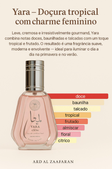 Frasco rosa do perfume árabe feminino Ard Al Zaafaran Yara 100ml