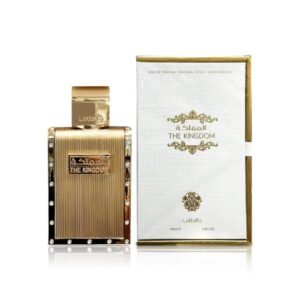 Frasco majestoso do perfume árabe Lattafa The Kingdom 100ml