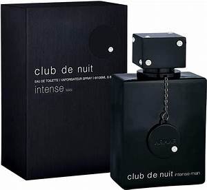 Frasco preto imponente do perfume árabe masculino Armaf Club de Nuit Intense