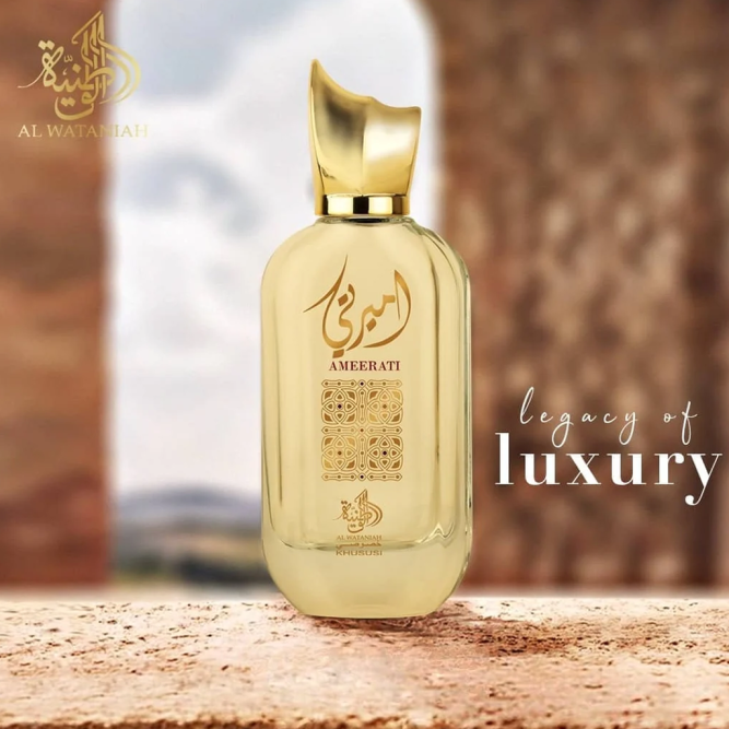 Frasco elegante do perfume árabe Al Wataniah Ameerati 100ml