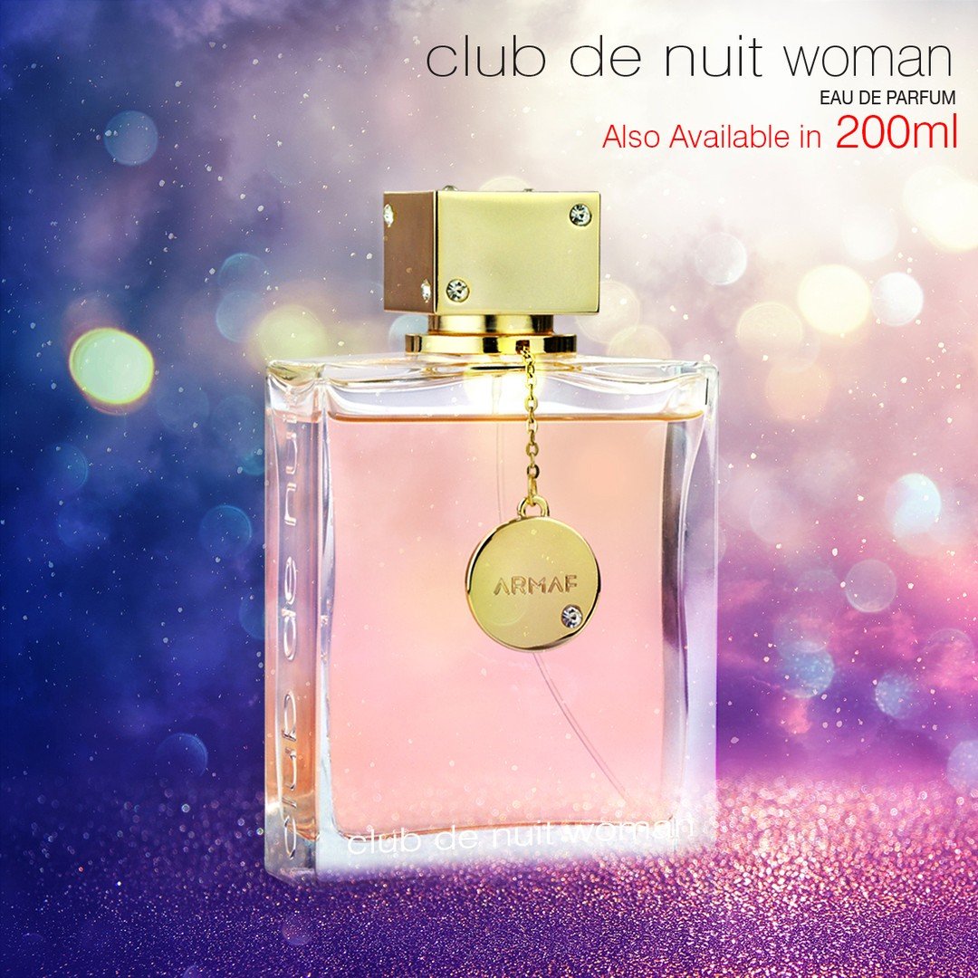 Frasco de vidro pesado e luxuoso do perfume árabe feminino Armaf Club de Nuit Woman 105ml