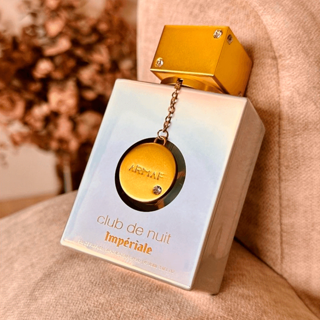 Frasco branco pérola luxuoso do perfume árabe feminino Armaf Club de Nuit Imperiale 105ml