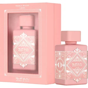 Frasco rosa luxuoso do perfume feminino árabe Lattafa Badee Al Oud Noble Blush 100ml