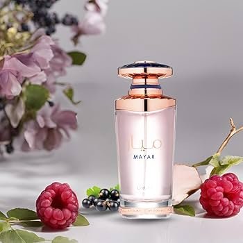 Frasco rosa metalizado luxuoso do perfume feminino árabe Lattafa Mayar 100ml