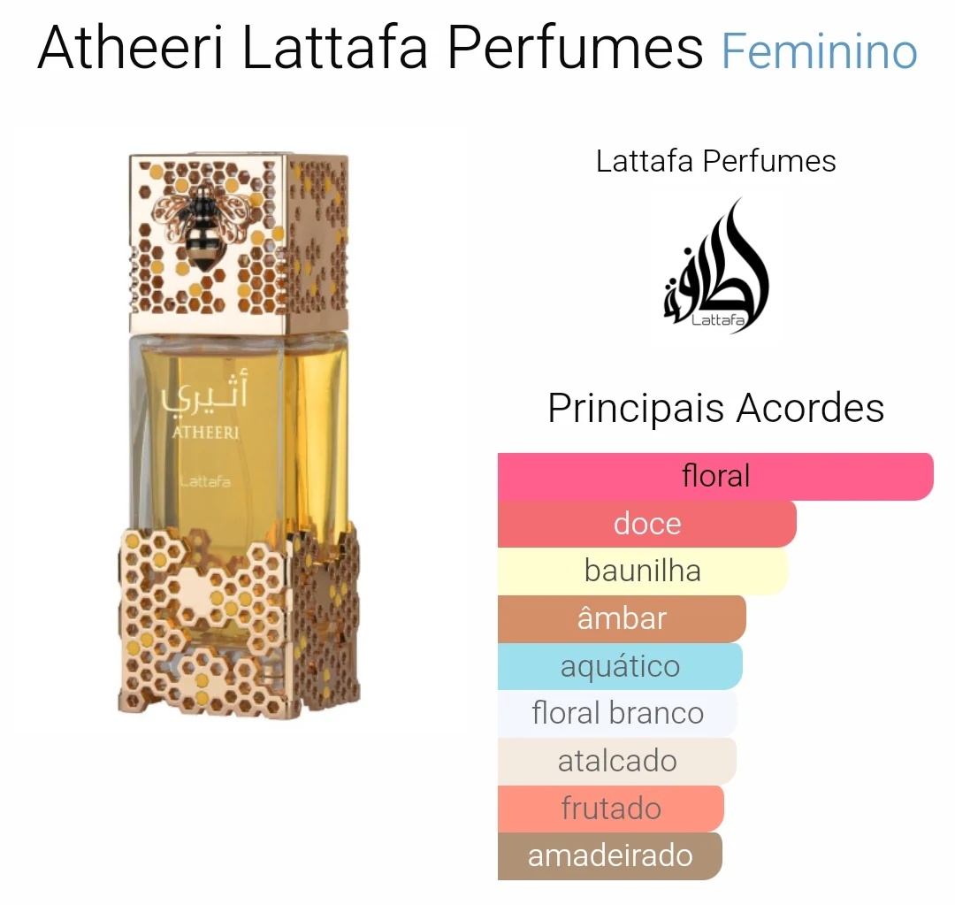 Frasco luxuoso do perfume feminino árabe Lattafa Atheeri EDP 100ml
