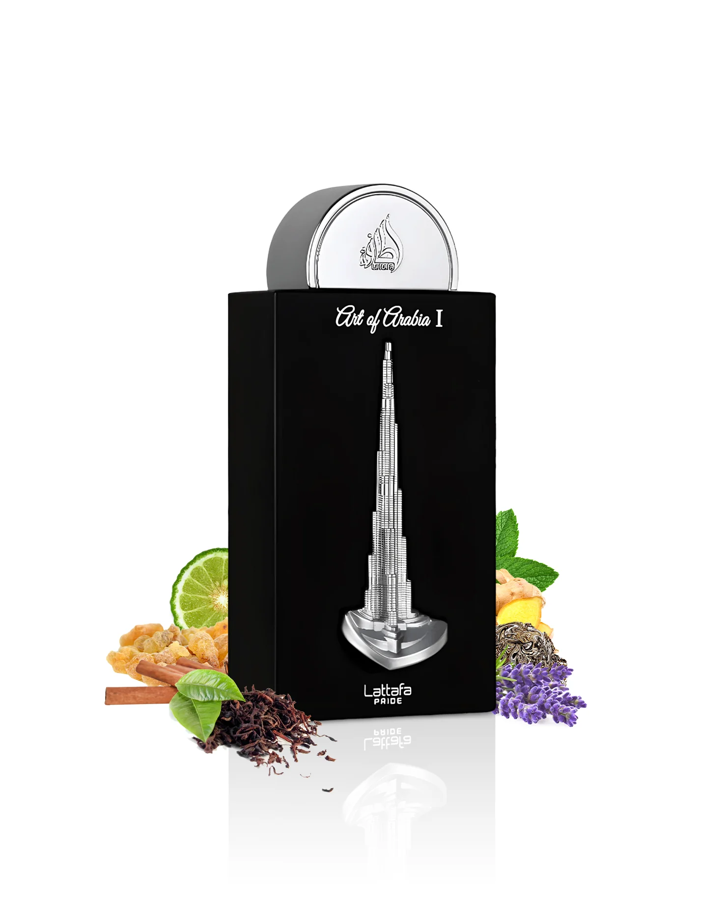 Frasco luxuoso e artístico do perfume árabe Lattafa Pride Art of Arabia I 100ml