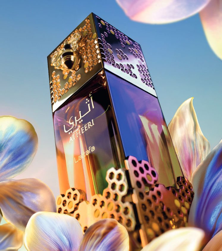 Frasco luxuoso do perfume feminino árabe Lattafa Atheeri EDP 100ml