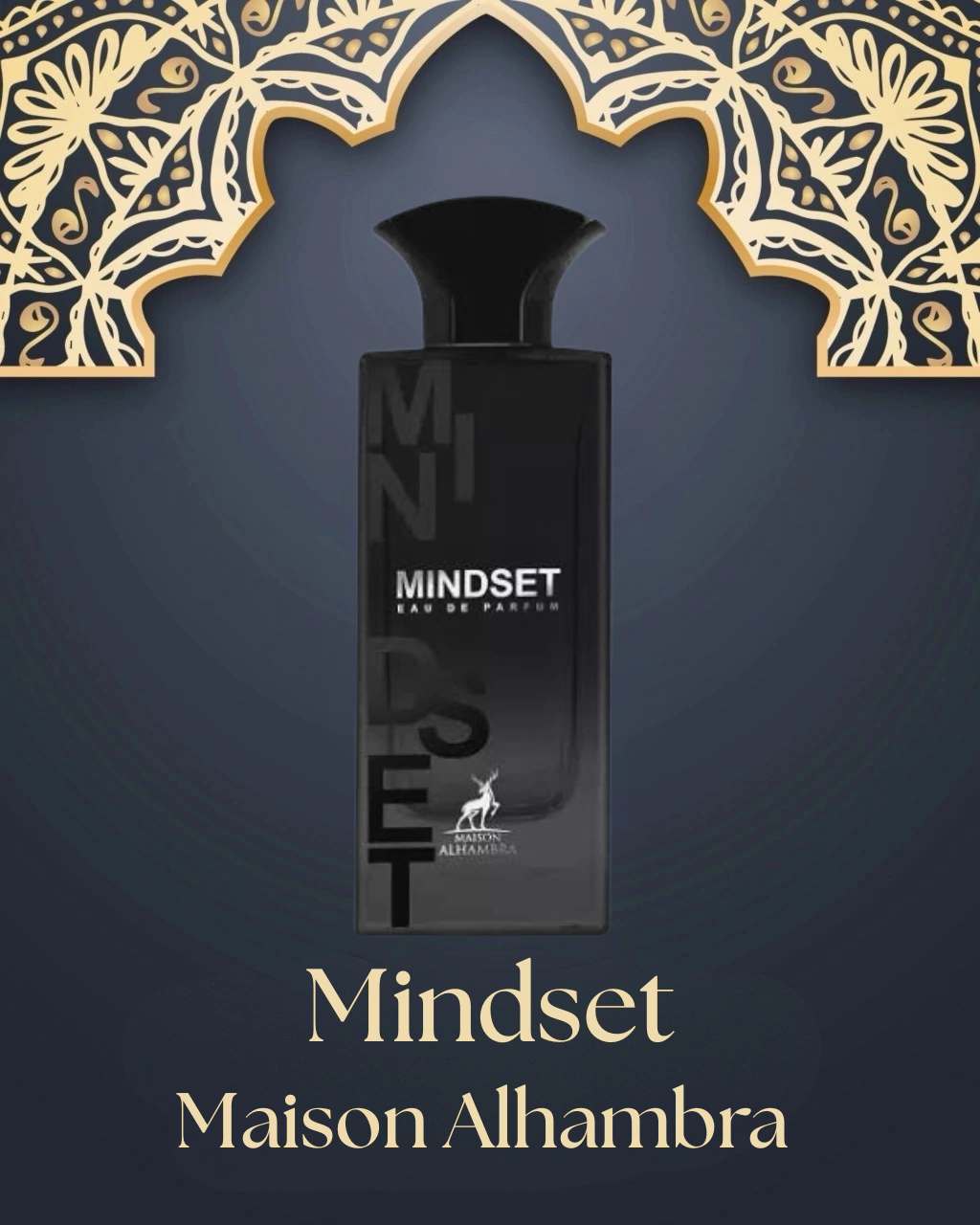 Frasco elegante do perfume árabe masculino Maison Alhambra Mindset 100ml