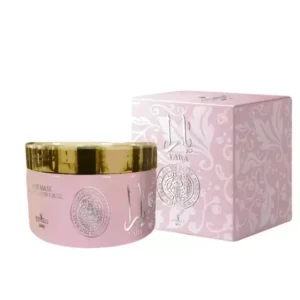 Embalagem do Hidratante Corporal Yara da Isabelle La Belle com design rosa elegante.