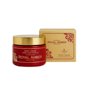 Pote luxuoso do Hidratante Corporal Royal Amber em Pasta da Isabelle La Belle 200g.