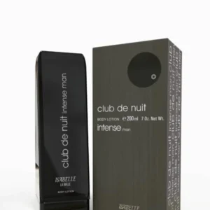 Embalagem em tubo do Hidratante Masculino Club de Nuit Intense da Isabelle La Belle 200ml.