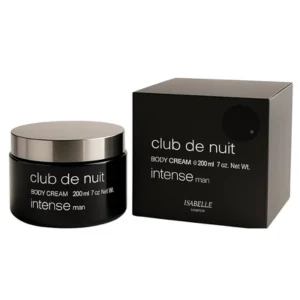 Embalagem do hidratante corporal masculino Isabelle La Belle Club de Nuit Intense Man.