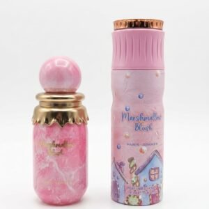 Pack Paris Corner Marshmallow Blush com o frasco de perfume de 100ml e o frasco de body splash de 250ml.