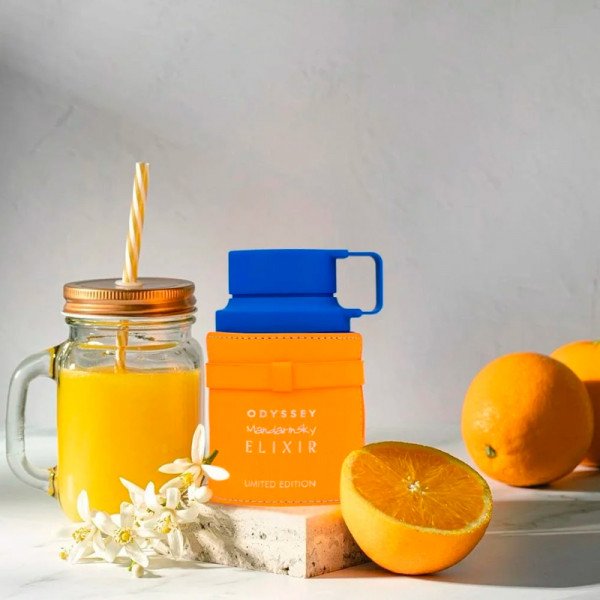 Ingredientes cítricos e resinosos inspiradores do Armaf Odyssey Mandarin Sky Elixir