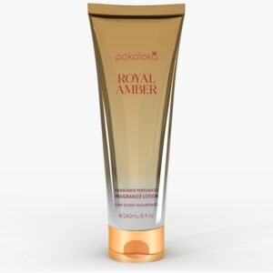 Embalagem do Hidratante Perfumado Luxury Royal Amber Pokoloka 240ml