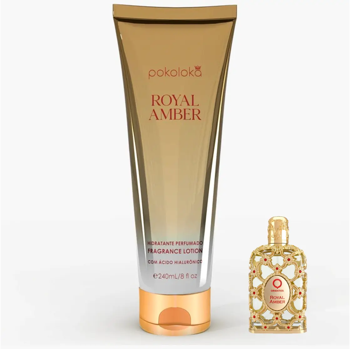 Hidratante Perfumado Luxury Royal Amber Pokoloka inspiração Royal Amber