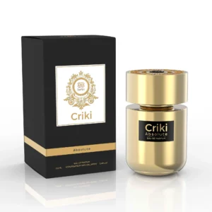 Frasco do perfume unissexo Criki Absolute Emper Eau de Parfum de 100ml