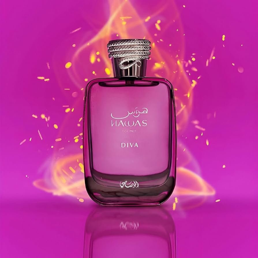 Ingredientes orientais, florais e inspiração do perfume Rasasi Hawas Diva