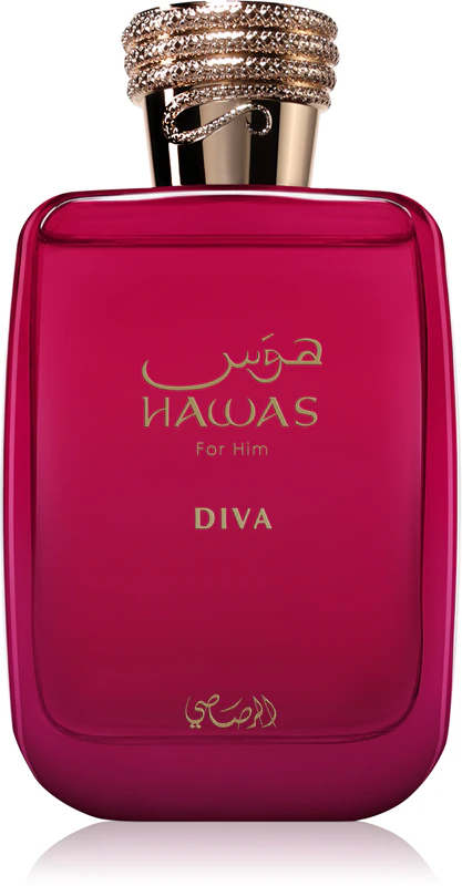 Frasco do perfume feminino Rasasi Hawas Diva Eau de Parfum de 100ml