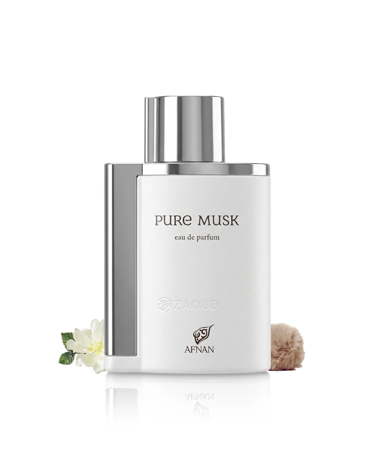 Ingredientes de pureza e sensação de roupa lavada do Afnan Pure Musk