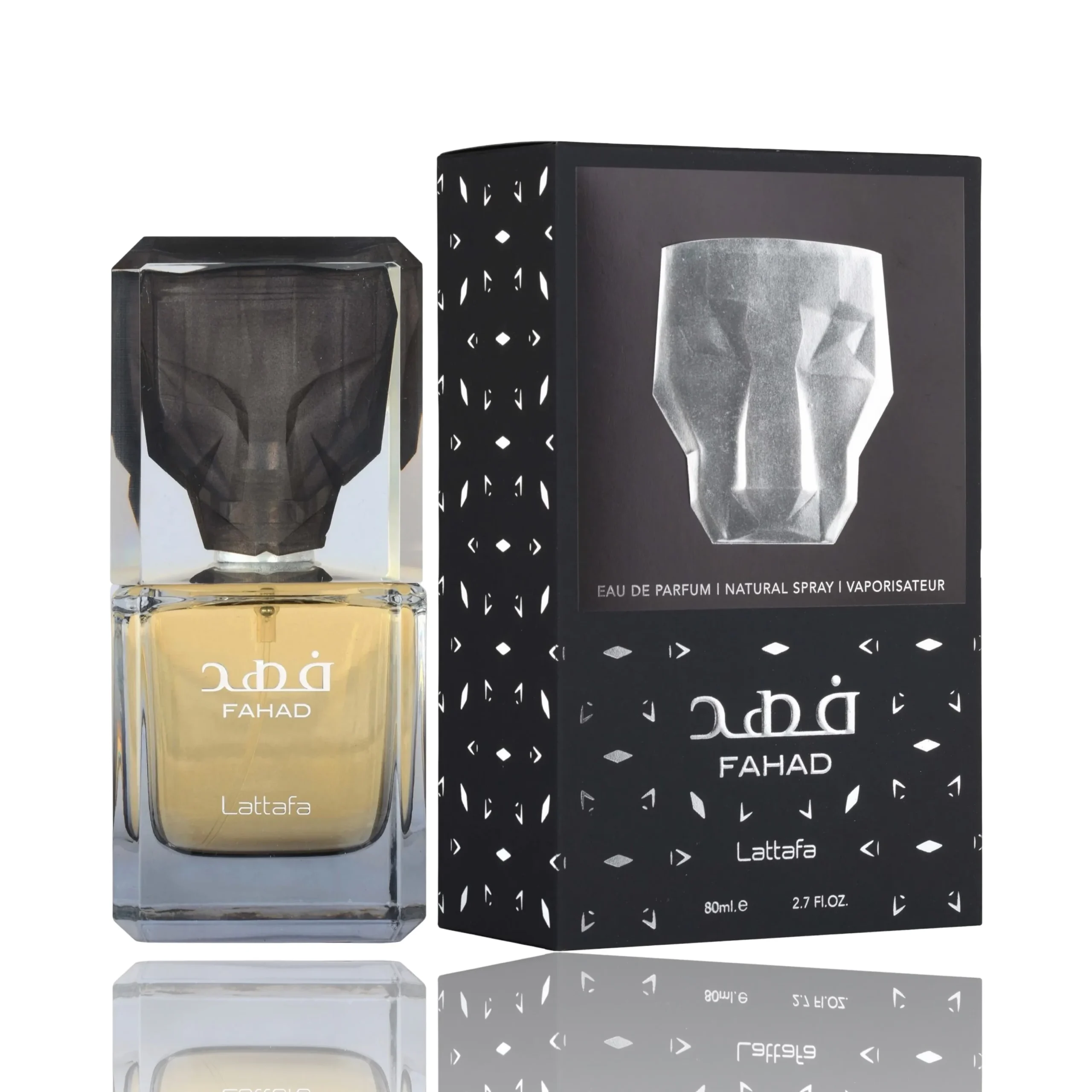 Frasco do perfume masculino Lattafa Fahad Eau de Parfum de 100ml