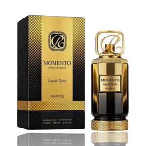 RiiFFS Momento Liquid Gold – frasco e caixa
