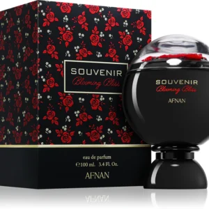Frasco do perfume feminino Souvenir Blooming Bliss Afnan Eau de Parfum de 100ml