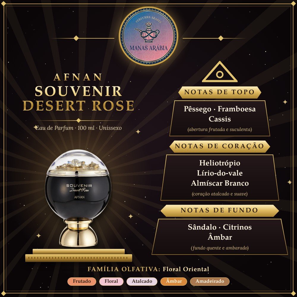 Afnan Souvenir Desert Rose – pirâmide olfativa e notas