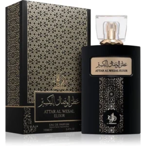 Frasco do perfume masculino Attar Al Wesal Elixir Al Wataniah de 100ml
