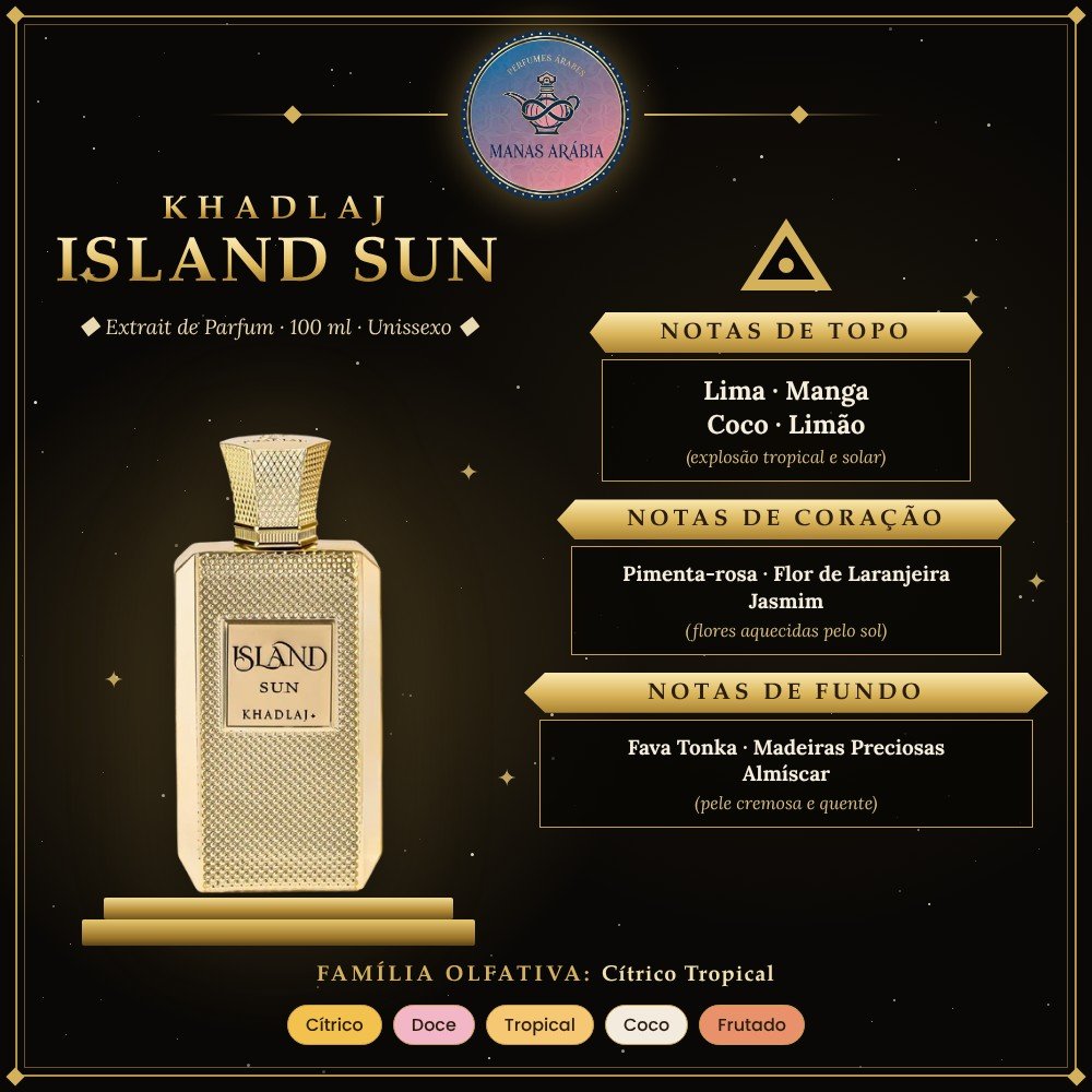 Pirâmide olfativa do Khadlaj Island Sun