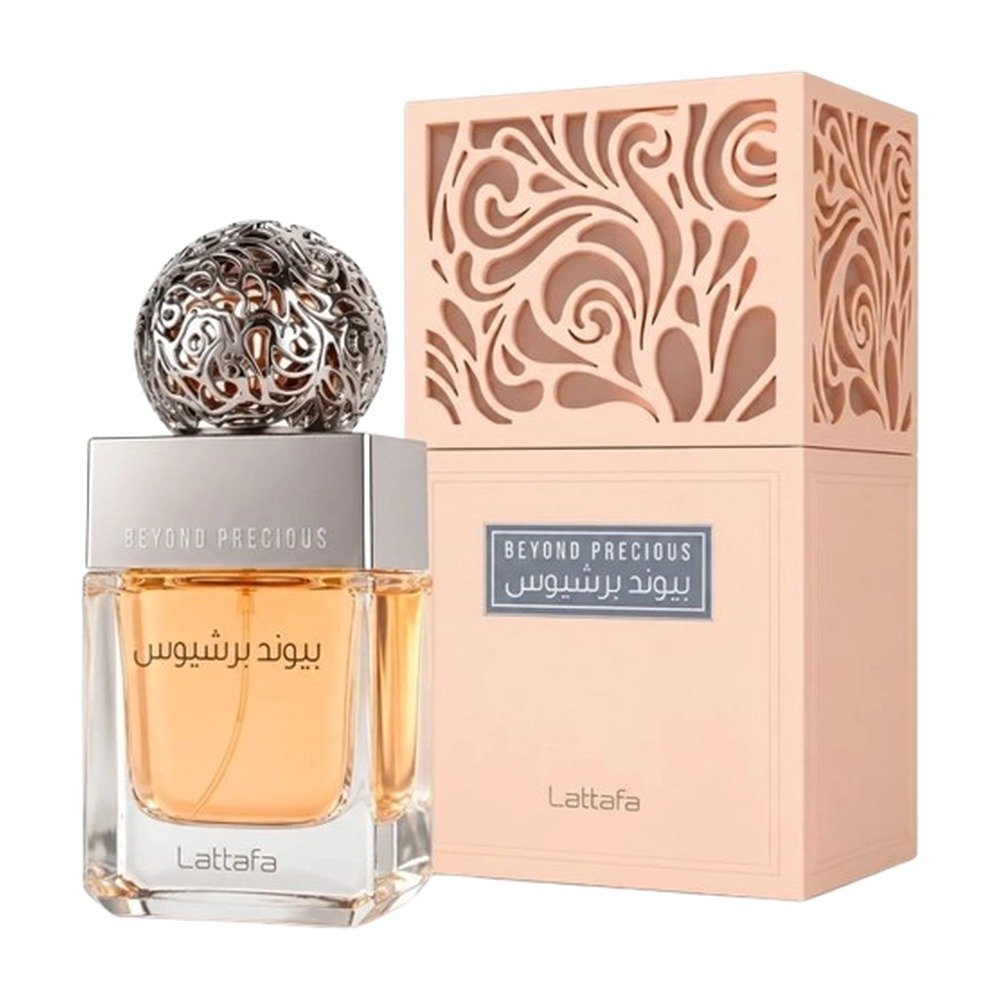 Lattafa Beyond Precious – frasco e caixa