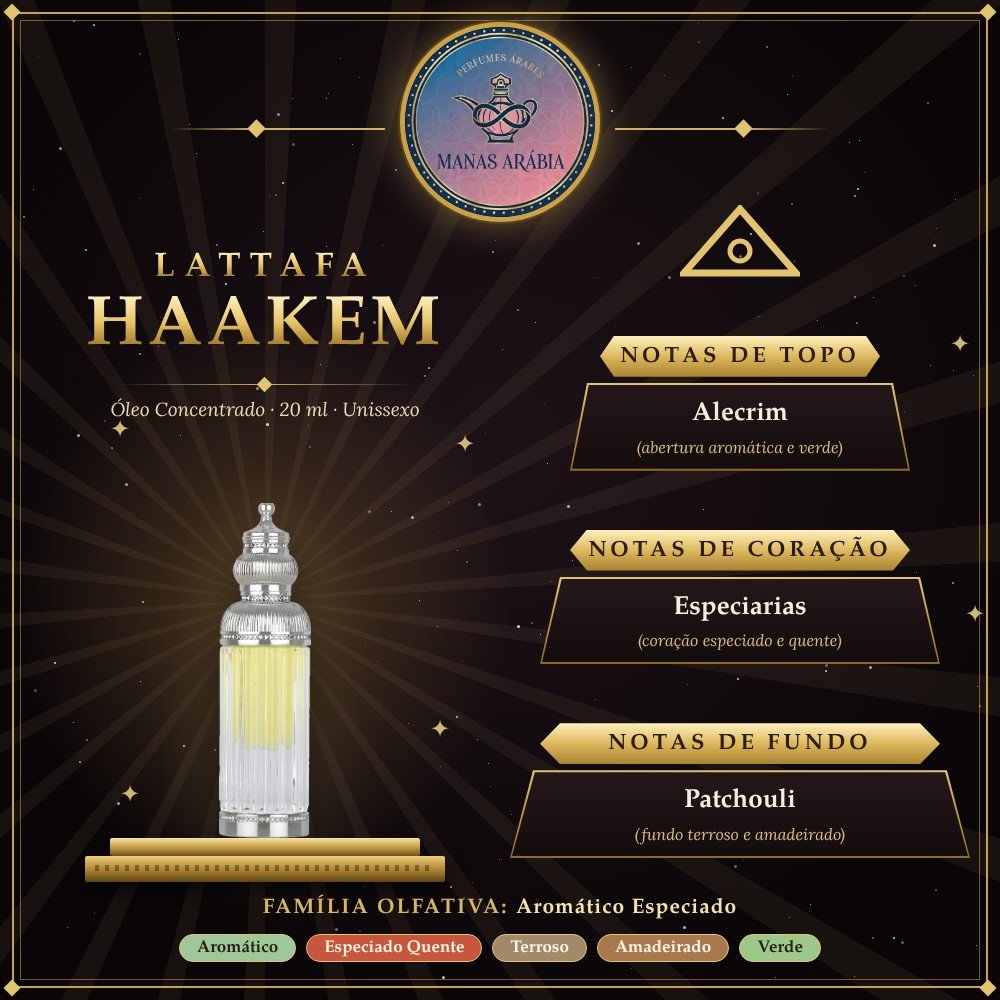Lattafa Haakem – pirâmide olfativa e notas