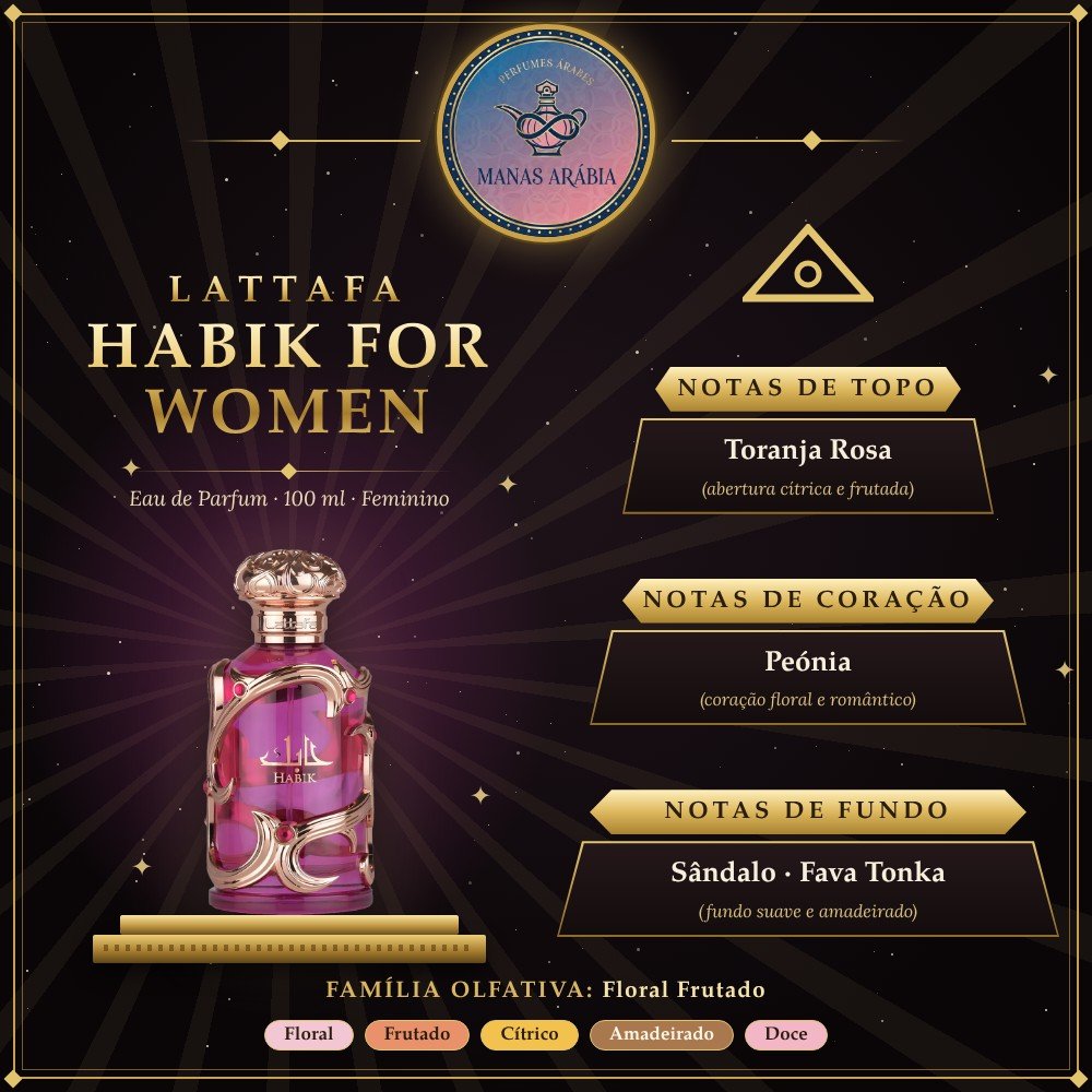 Lattafa Habik for Women – pirâmide olfativa e notas
