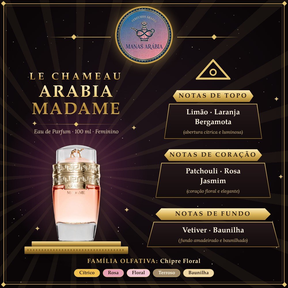 Le Chameau Arabia Madame – pirâmide olfativa e notas