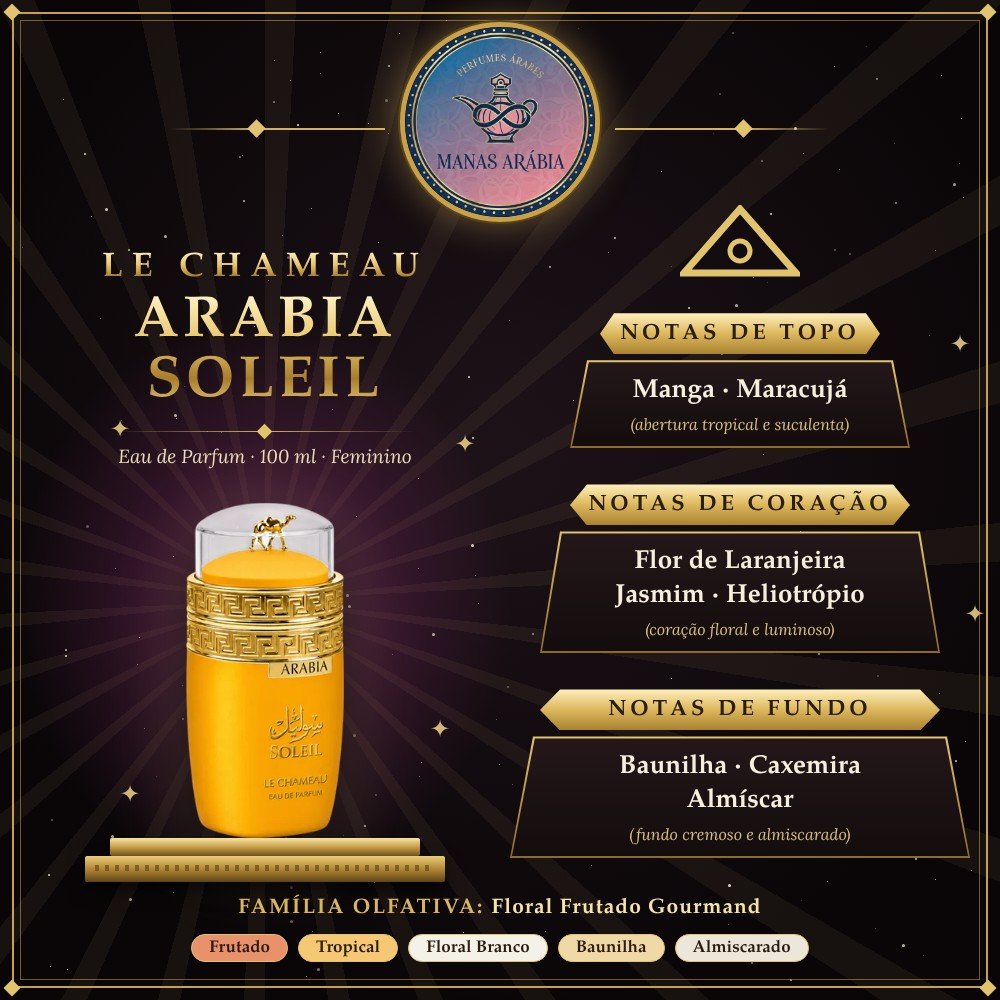 Le Chameau Arabia Soleil – pirâmide olfativa e notas