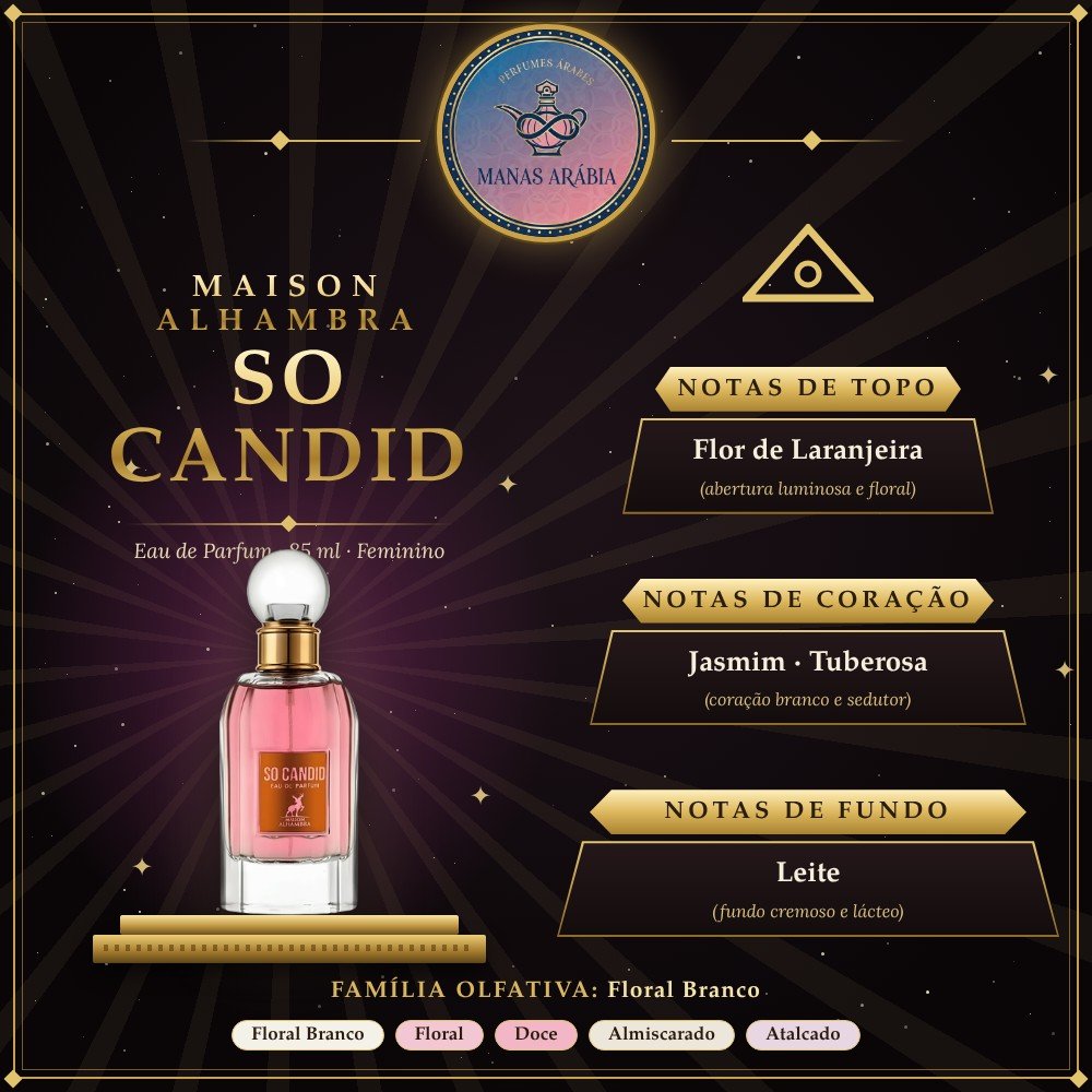 Maison Alhambra So Candid – pirâmide olfativa e notas