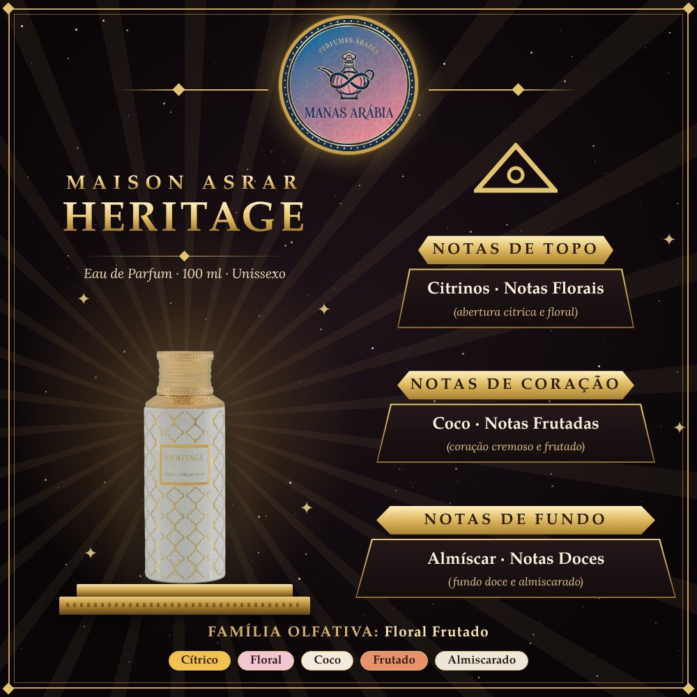 Maison Asrar Heritage – pirâmide olfativa e notas