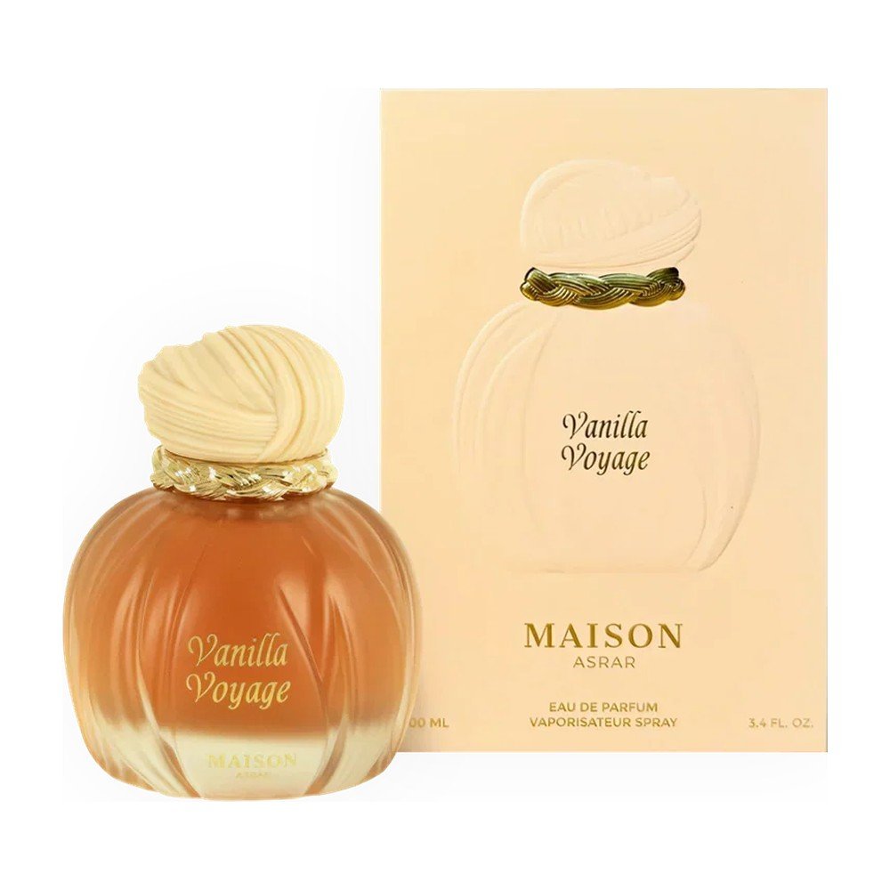 Maison Asrar Vanilla Voyage – frasco e caixa