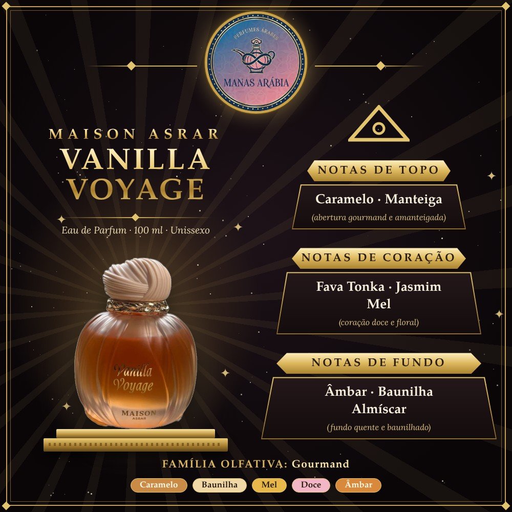 Maison Asrar Vanilla Voyage – pirâmide olfativa e notas