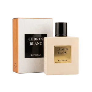 Frasco do perfume unissexo Rayhaan Cedrus Blanc Eau de Parfum de 100ml
